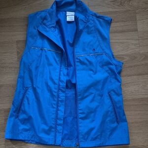 Blue Women's Sleeveless Windbreaker Vest